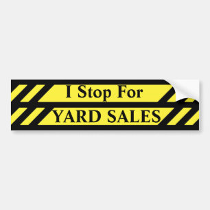 Ik stop met Yard Sales Bumpersticker