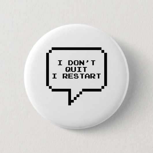 Ik stop niet met opnieuw opstarten ronde button 5,7 cm (Voorkant)