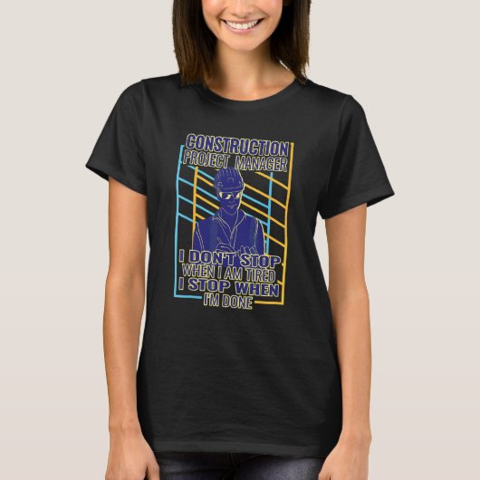 Ik stop niet Retro mannen bouwproject Mana T-shirt (Voorkant)