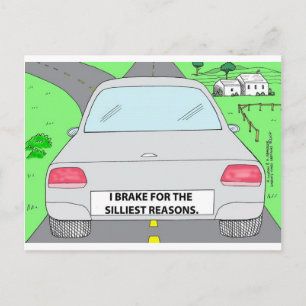 Ik stop voor.. grappige Cartoon cadeautjes en verz Briefkaart