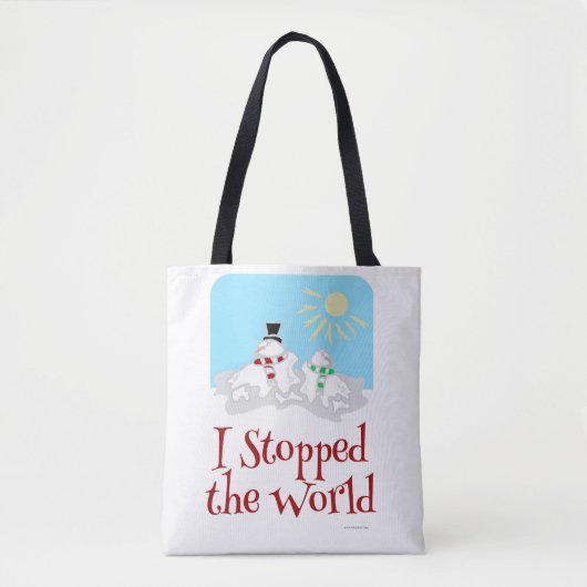 Ik stopte met de World Snowman Tote Bag (Voorkant)
