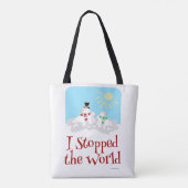 Ik stopte met de World Snowman Tote Bag (Achterkant)