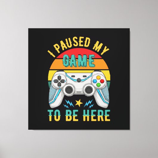 ik stopte mijn spel even canvas afdruk (Voorkant)