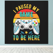 ik stopte mijn spel even canvas afdruk (Insitu (Houten vloer))