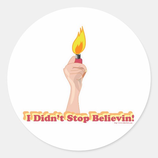 Ik stopte niet met Belivin Ronde Sticker (Voorkant)