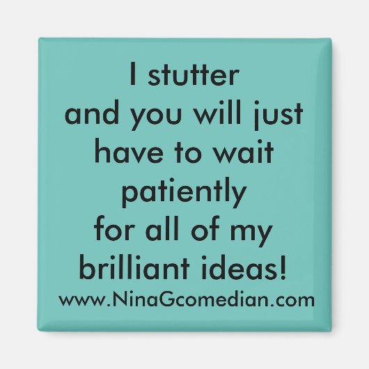 Ik stotter magneet (Voorkant)