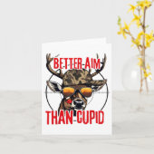 Ik streef beter dan Cupido Hunting Valentijn's Day Kaart (Gele Bloem)