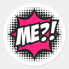 IK?! Stripstijl Ronde Sticker