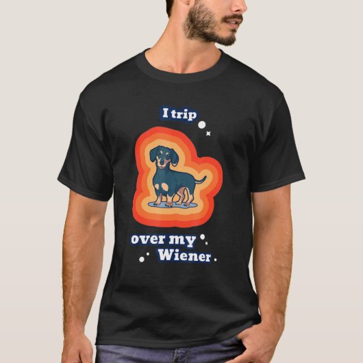 Ik struikel over mijn Weiner Dog Dachshund T-shirt (Voorkant)