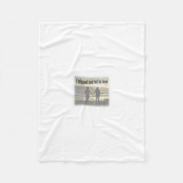 Ik struikelde en werd verliefd fleece deken