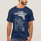 Ik studeer triggernometrie op het Pistool op de ru T-shirt (Voorkant)