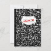 Ik studeerde af in het compositieboek kaart (Voorkant)