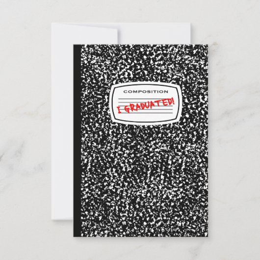 Ik studeerde af in het compositieboek kaart (Voorkant)