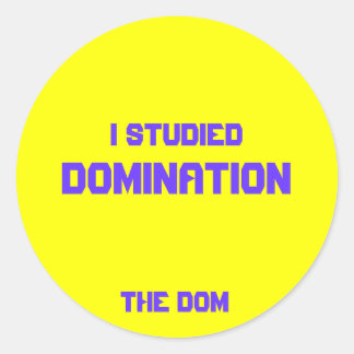 Ik studeerde, dominantie, de Dom Ronde Sticker