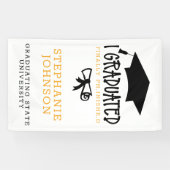 Ik studeerde eindelijk PH.INISHE.D Afstudeerder Sc Spandoek (Horizontaal)