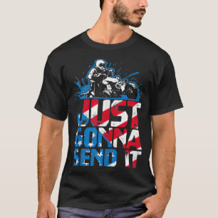 Ik stuur het gewoon door met een Amerikaanse vlag T-shirt