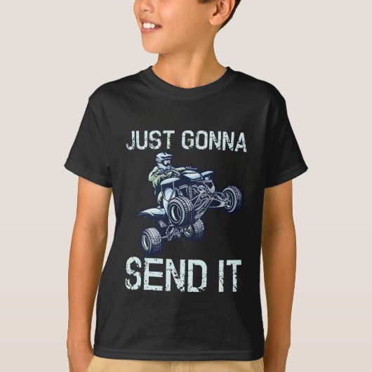 Ik stuur het gewoon een leuke quad ATV T-shirt (Voorkant)