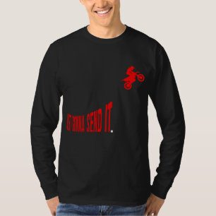 Ik stuur het gewoon grappige motorcross vuilfiets t-shirt