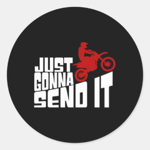 Ik stuur het naar Motocross Dirt Bike Ronde Sticker