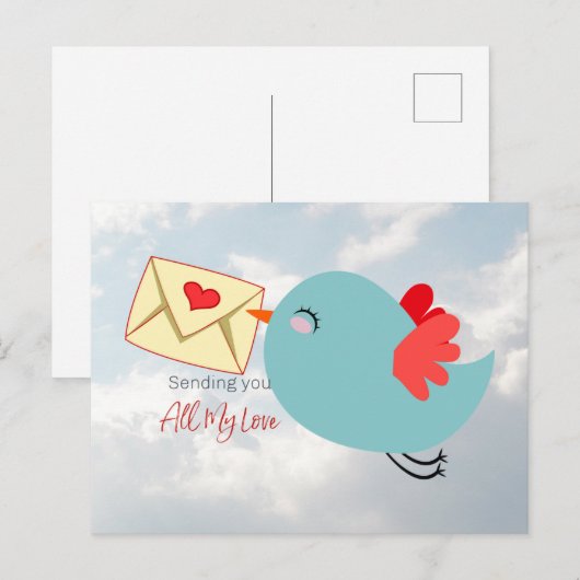 Ik stuur je al mijn liefde briefkaart (Voorkant / Achterkant)