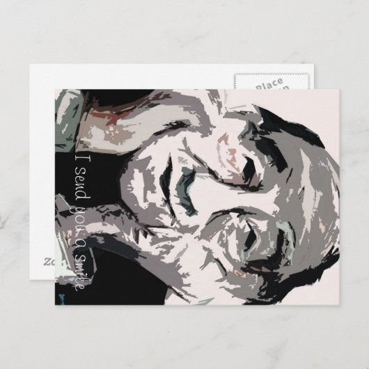 Ik stuur je een glimlach briefkaart (Voorkant / Achterkant)