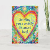 Ik stuur je een lange afstand knuffel leuke inspir kaart (Voorkant)