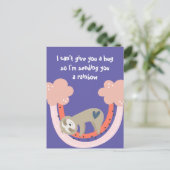 Ik stuur je een regenboogglimlach. briefkaart (Staand voorkant)