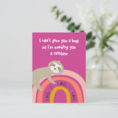 Ik stuur je een regenboogjuf. briefkaart (Staand voorkant)