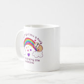 Ik stuur je een Sloth Hug-regenboog. Koffiemok (Voorkant links)
