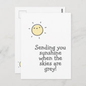 Ik stuur je zonneschijn! Beterschap Briefkaart (Voorkant / Achterkant)