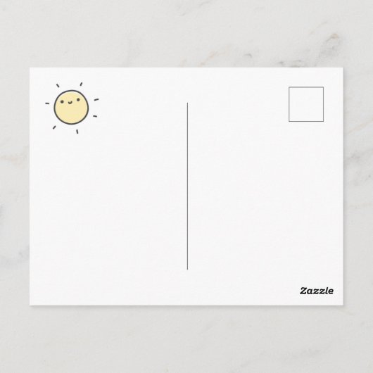 Ik stuur je zonneschijn! Beterschap Briefkaart (Achterkant)