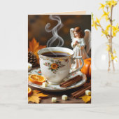 Ik stuur jullie de najaarszegeningen |  Herfst Kaart (Gele Bloem)