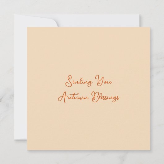 Ik stuur jullie de najaarszegeningen | vriendschap kaart (Achterkant)