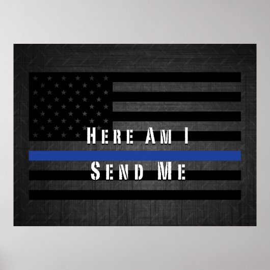 Ik stuur me een blauwe lijn. poster (Voorkant)