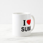 Ik ❤️ SUMO Ik HOU VAN SUMO Ik HART SUMO Koffiemok (Voorkant rechts)