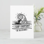 Ik Surf elke dag op internet Bedankkaart (Staand voorkant)