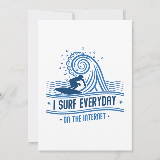 Ik Surf elke dag op internet Bedankkaart (Voorkant)