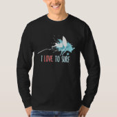 Ik Surf graag grafisch T-shirt (Voorkant)