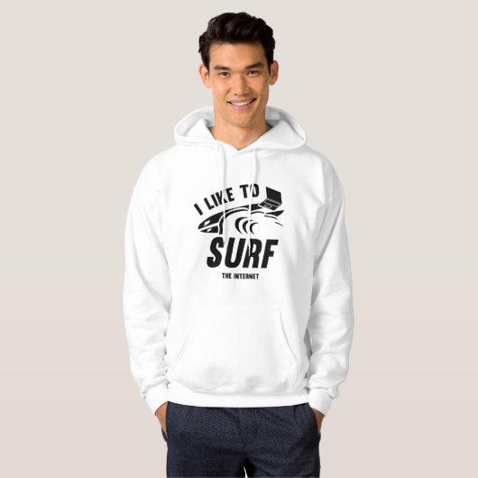 Ik Surf graag het internet Hoodie (Voorkant volledig)