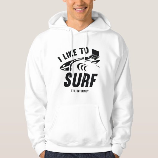 Ik Surf graag het internet Hoodie (Voorkant)
