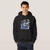 Ik Surf graag Hoodie (Voorkant volledig)