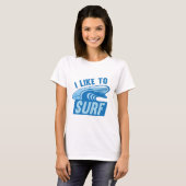 Ik Surf graag T-shirt (Voorkant volledig)