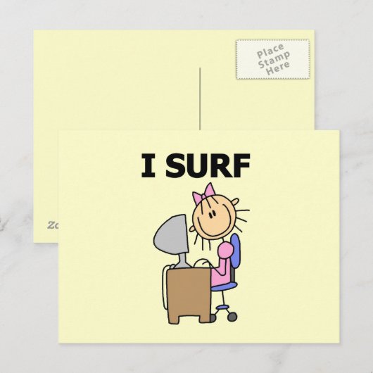 Ik Surf het Web Briefkaart (Voorkant / Achterkant)