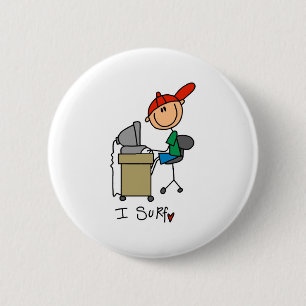 Ik Surf het Web Ronde Button 5,7 Cm