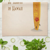 Ik surf liever in Hawaii Kitchen Towel Theedoek (Gevouwen)