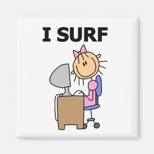 Ik Surf op het Web Magneet (Voorkant)