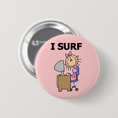 Ik Surf op het Web Ronde Button 5,7 Cm (Voorkant /achterkant)