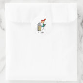 Ik Surf op het Web Ronde Sticker (Tas)