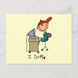 Ik Surf Op Het Web T-shirts en Cadeaus Briefkaart