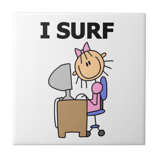 Ik Surf op het Web Tegeltje (Voorkant)
